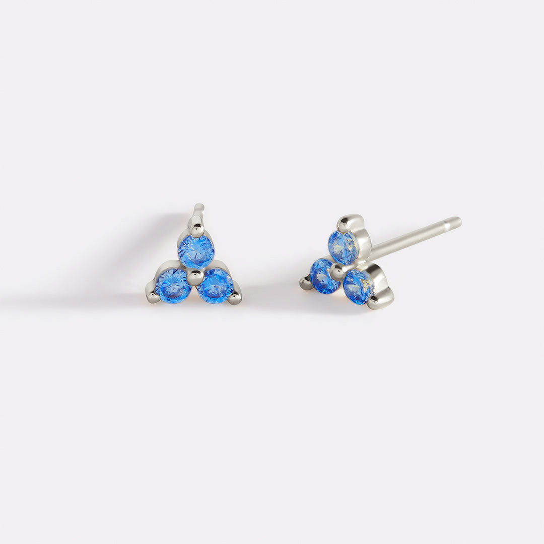 Boucles d'oreilles avec pierre de naissance Trinity