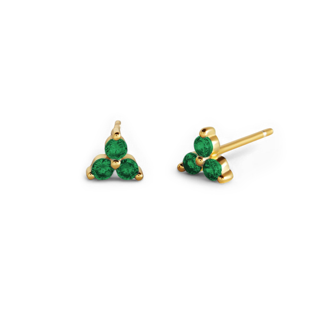 Boucles d'oreilles avec pierre de naissance Trinity
