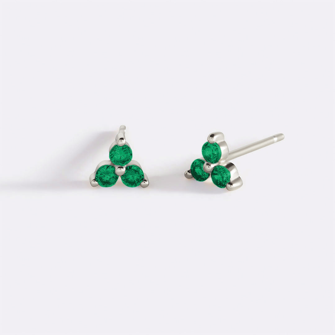 Boucles d'oreilles avec pierre de naissance Trinity