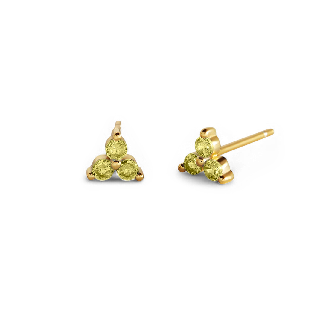 Boucles d'oreilles avec pierre de naissance Trinity