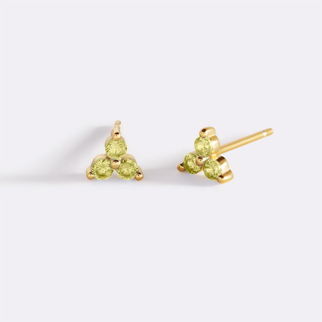 Boucles d'oreilles avec pierre de naissance Trinity