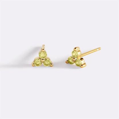 Boucles d'oreilles avec pierre de naissance Trinity