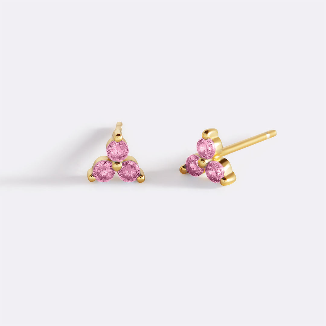 Boucles d'oreilles avec pierre de naissance Trinity