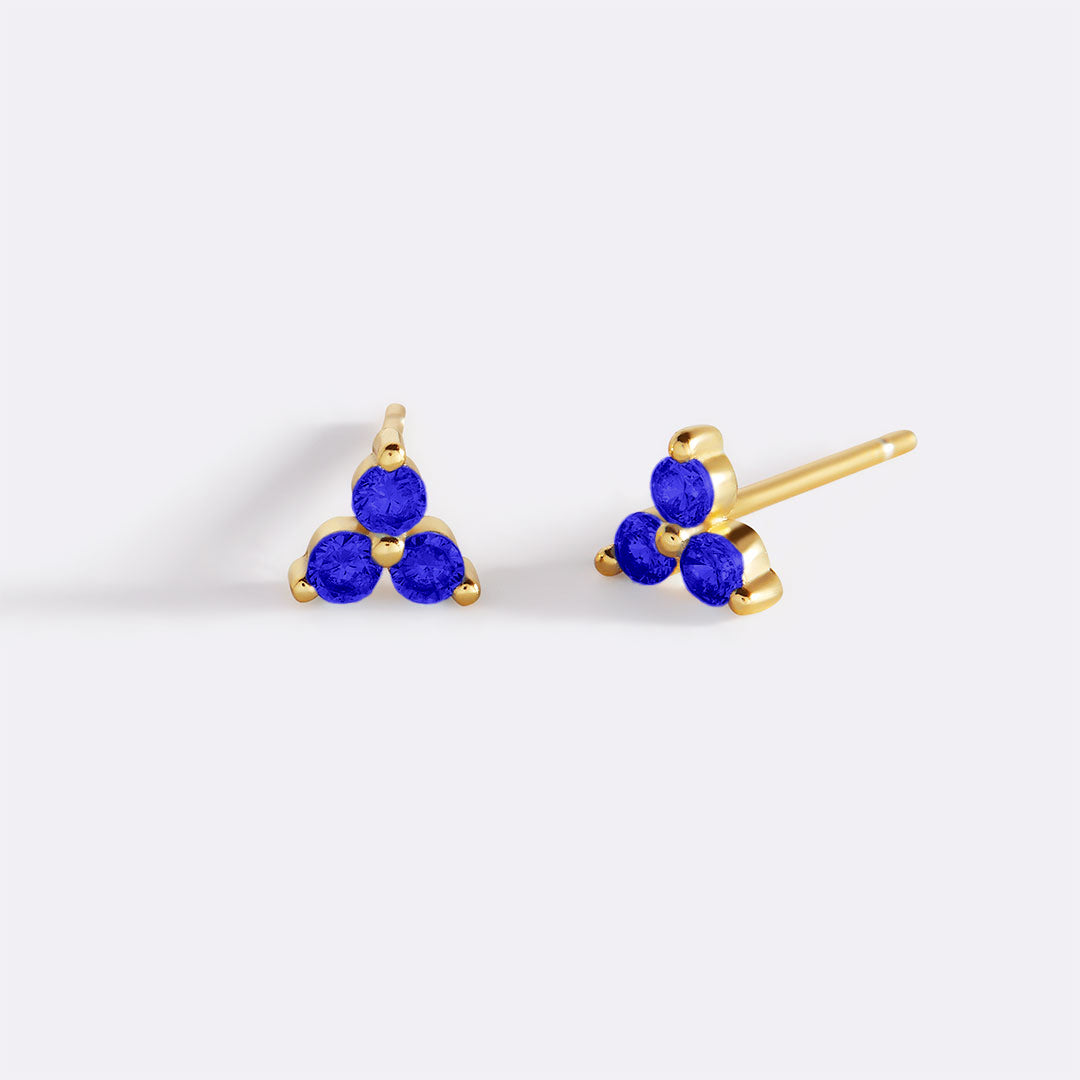 Boucles d'oreilles avec pierre de naissance Trinity