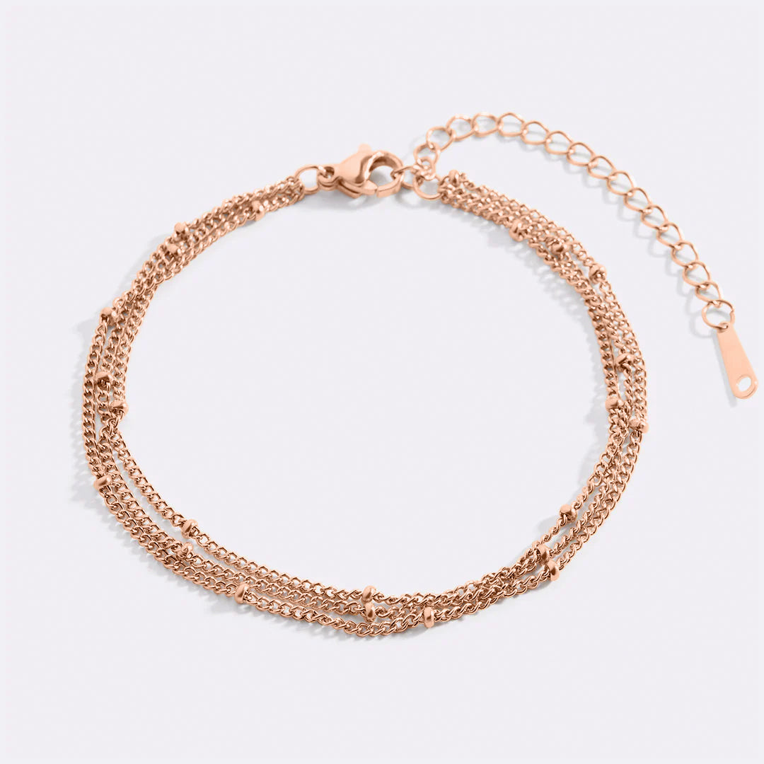 Bracelet chaîne satellite triple couche