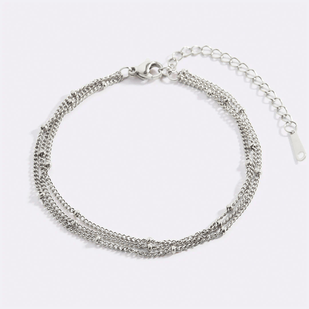Bracelet chaîne satellite triple couche