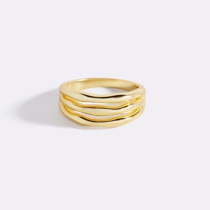Bague triple en or vermeil