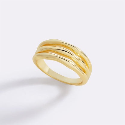 Bague triple en or vermeil