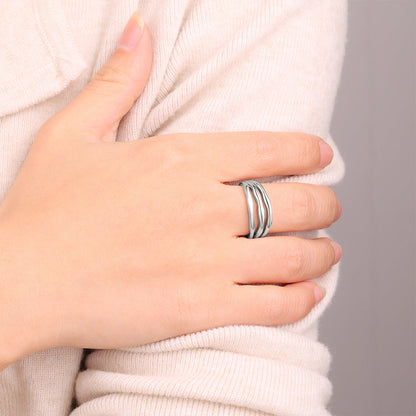 Bague triple en or vermeil