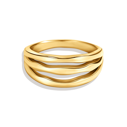 Bague triple en or vermeil