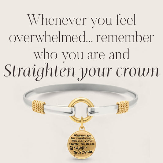 Redressez votre couronne - Bracelet à breloques bicolore