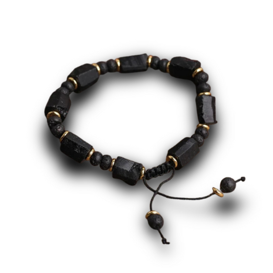Lava Stone & Tourmaline Power Bracelet