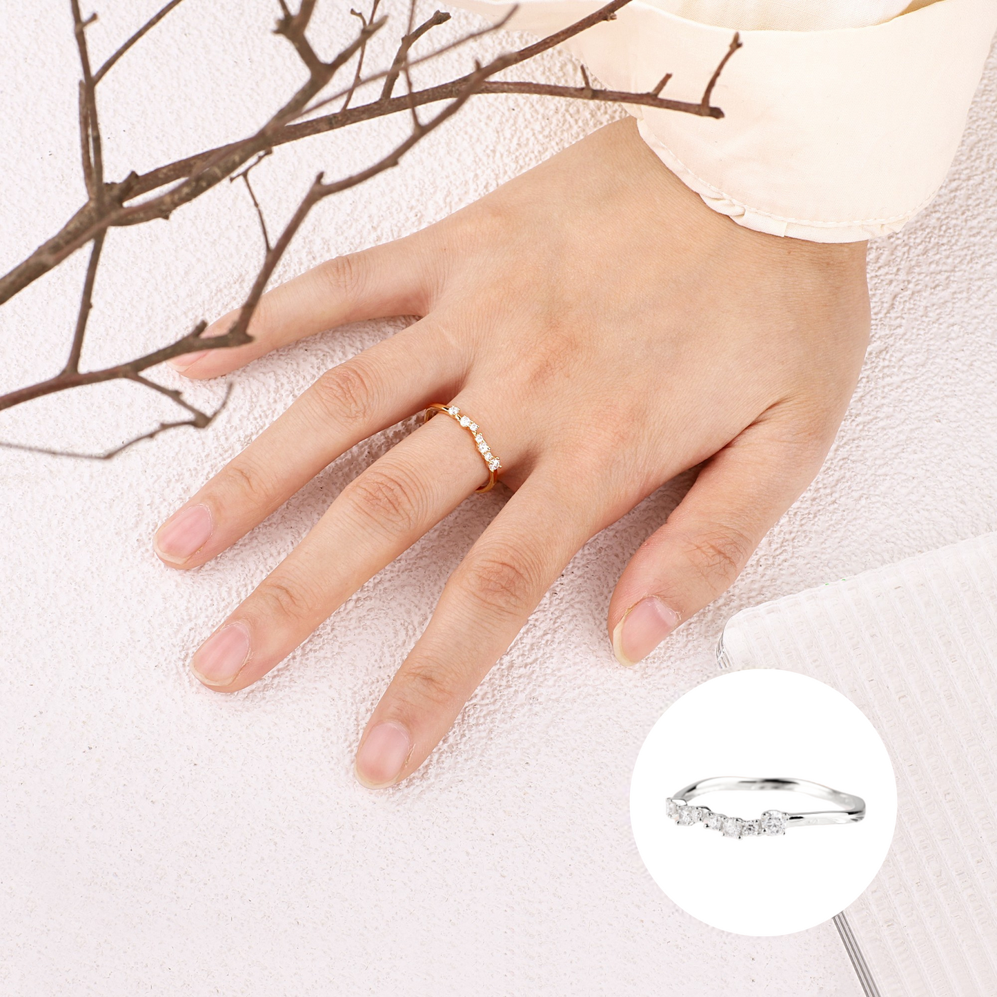 Bague en diamant scintillant