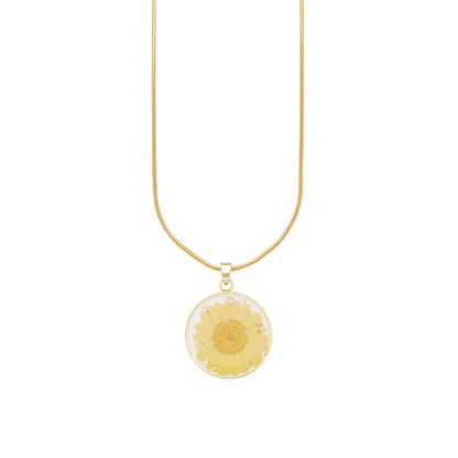 Collier de fleurs de naissance pressées