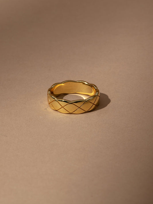 Bague en vermeil à croix croisée