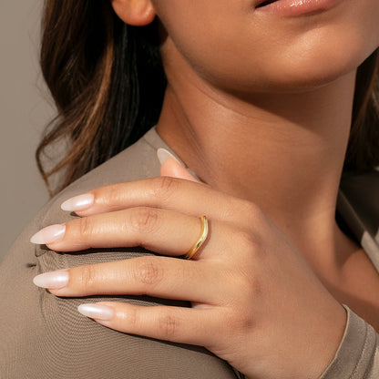 Bague Courbe Vermeil