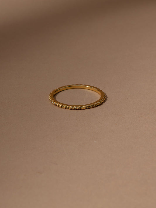 Bague en vermeil avec corde