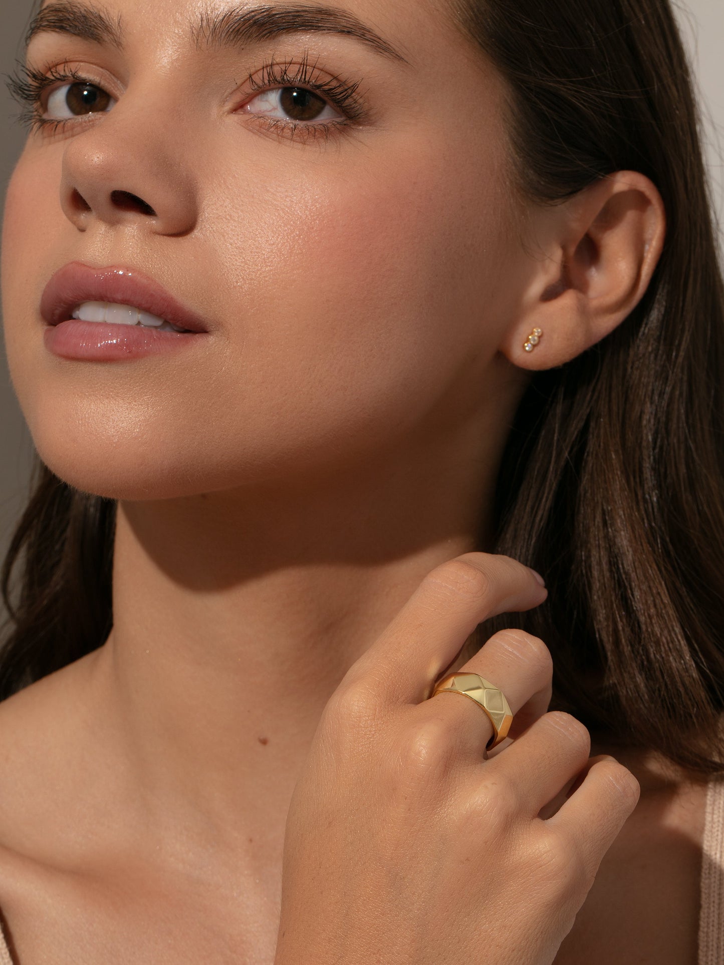 Bague en vermeil à clous audacieux