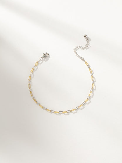 Mixed Dainty Paperclip Chain Bracelet