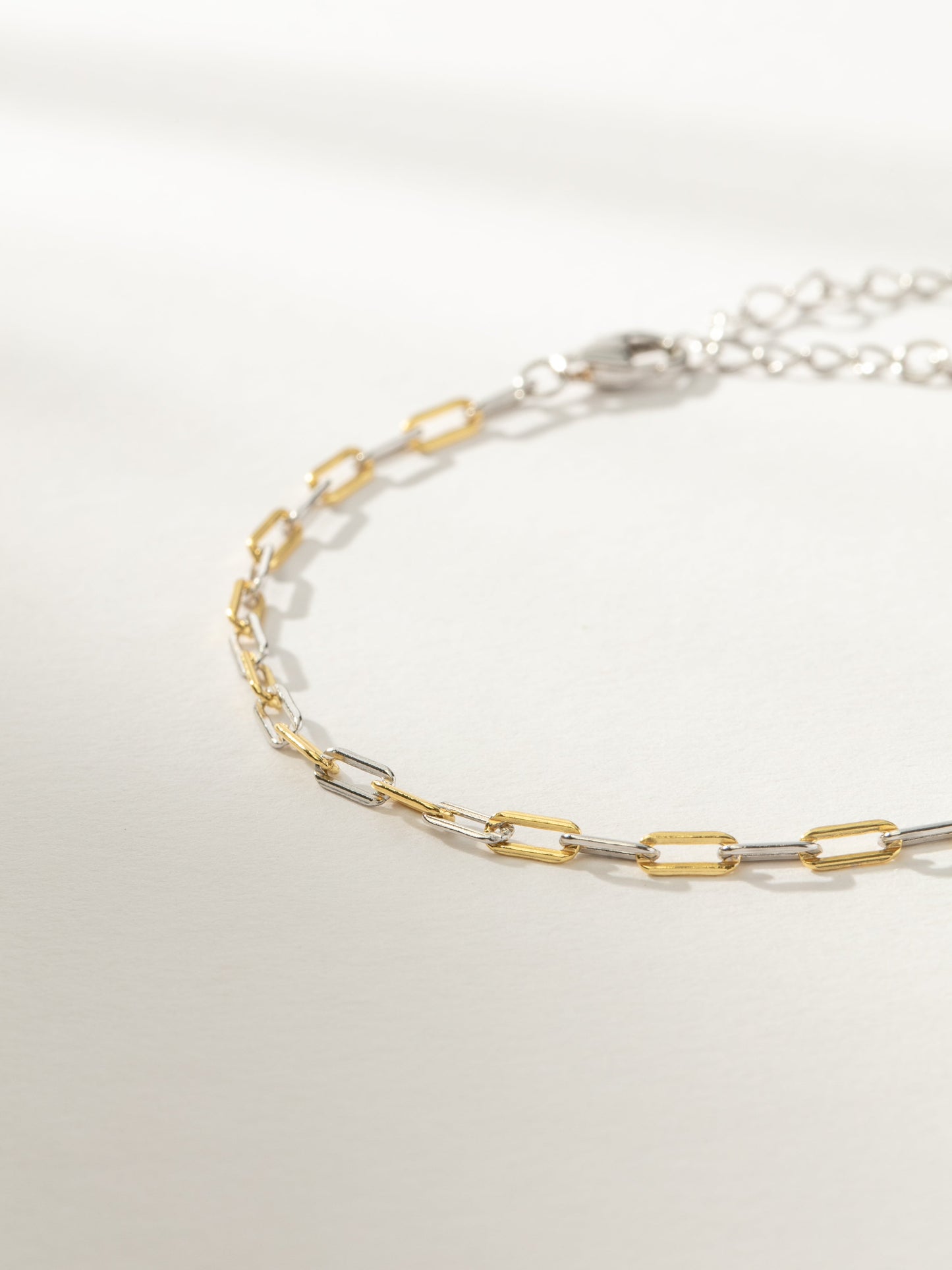 Mixed Dainty Paperclip Chain Bracelet