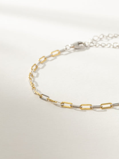 Mixed Dainty Paperclip Chain Bracelet