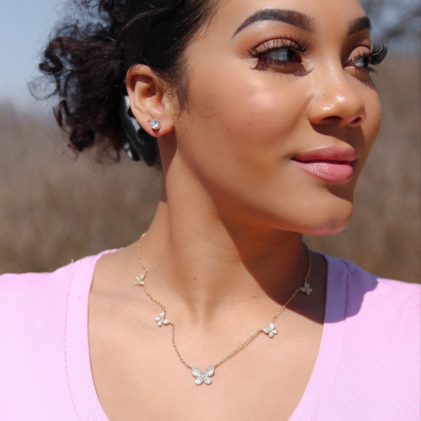 Collier Cinq Papillons