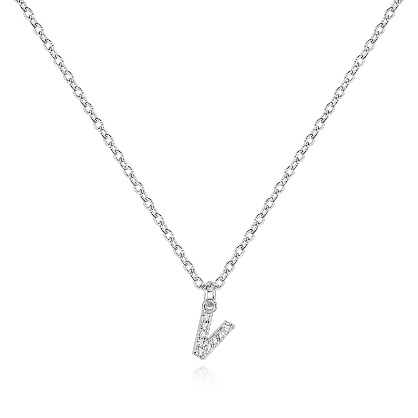 Pavé-Halskette mit Großbuchstaben