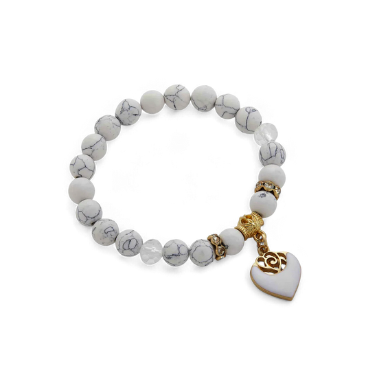 Bracelet de perles blanches