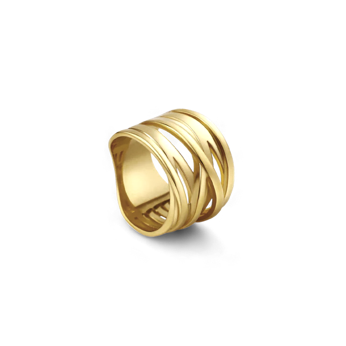 Bague de déclaration enroulée de fil