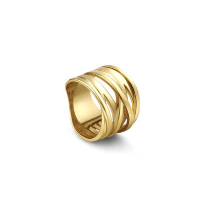 Bague de déclaration enroulée de fil