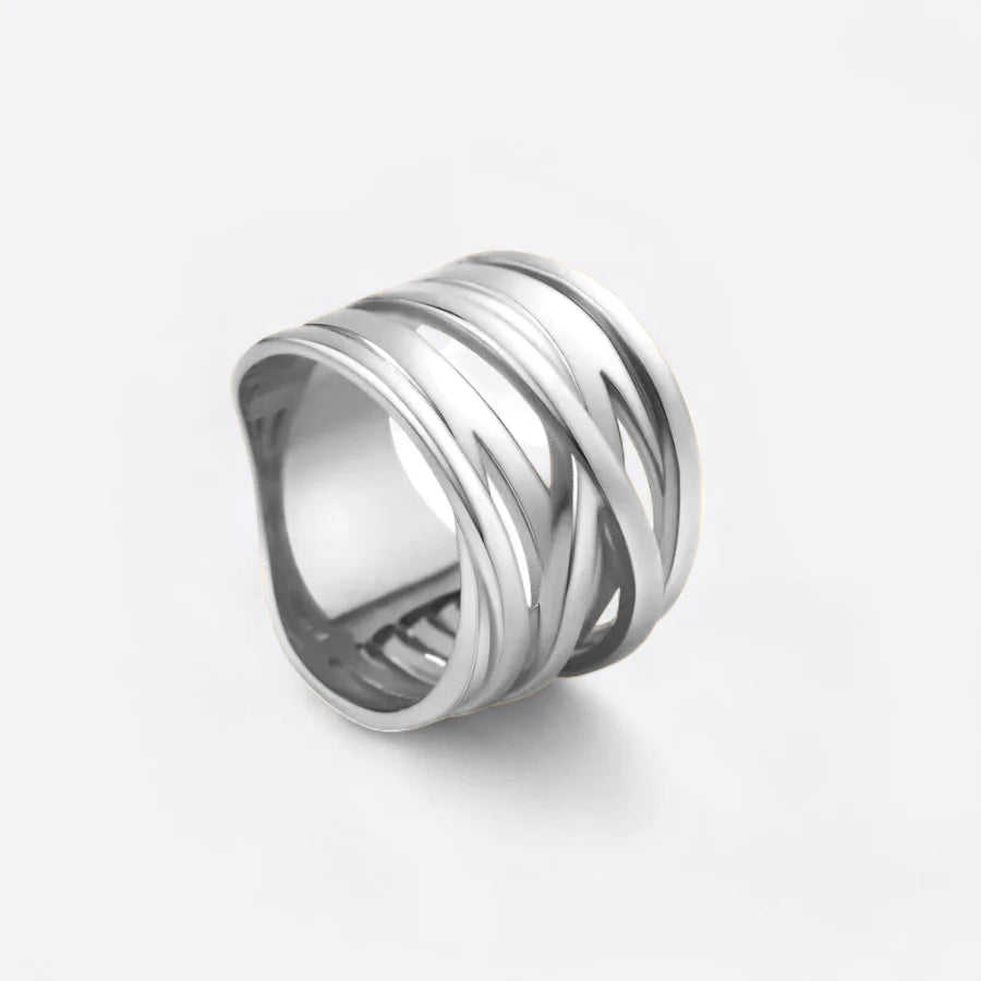 Bague de déclaration enroulée de fil