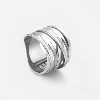 Bague de déclaration enroulée de fil