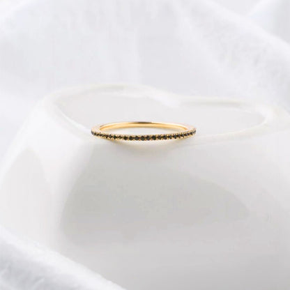 Bague d'éternité en diamant noir