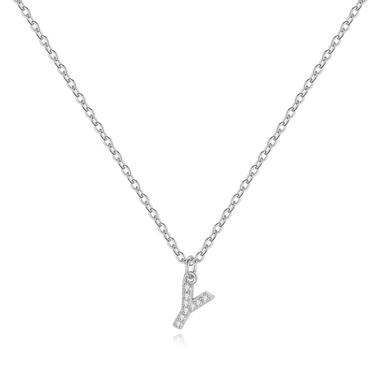 Pavé-Halskette mit Großbuchstaben