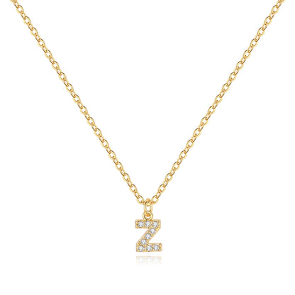 Pavé-Halskette mit Großbuchstaben
