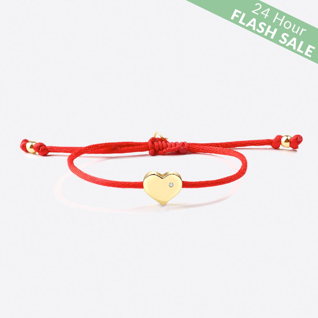Bracelet réglable en fil de cœur
