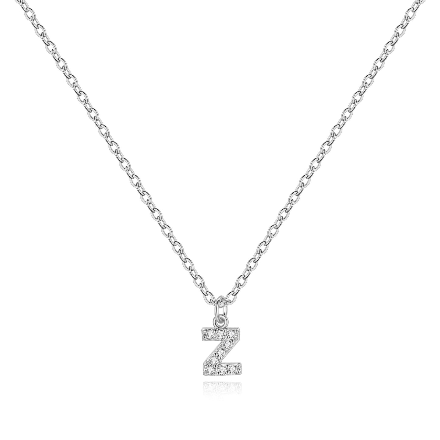 Pavé-Halskette mit Großbuchstaben