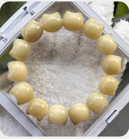16mm Adorable Cat Head Bodhi Bracelet (Available in Multiple Colors)