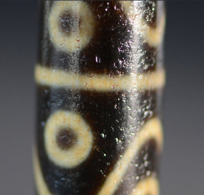 Tooth Yellow Dzi Bead Pendant Agate, Length 58mm and Width 12.5mm, Totem Random