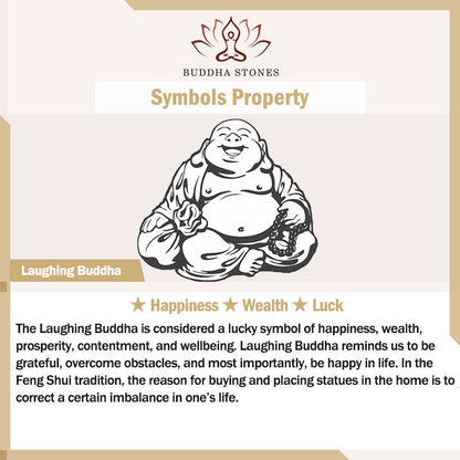 Buddha Stones Laughing Buddha Green Jade Zircon Luck Chain Bracelet