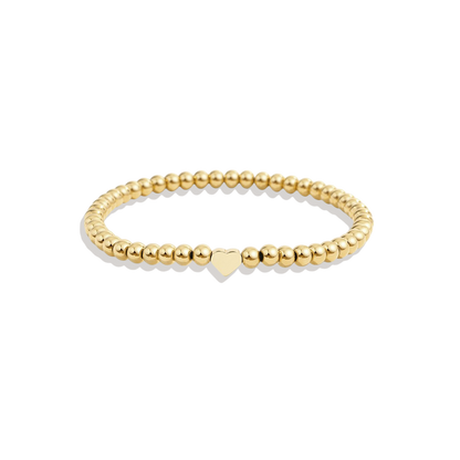 Bracelet empilable en perles en forme de cœur