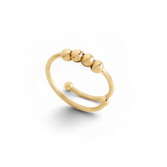 Adjustable Beaded Fidget Ring