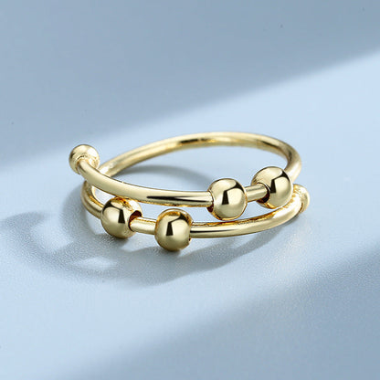 Bague Fidget réglable en perles