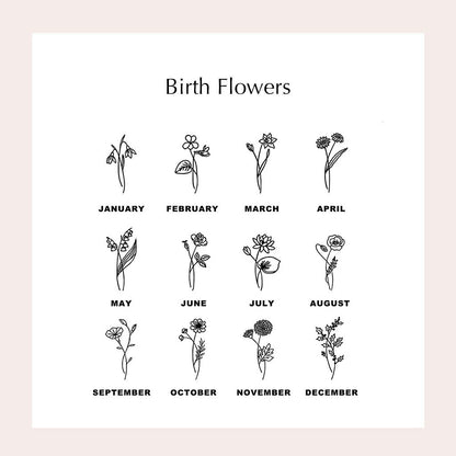 Bracelet de projection avec breloque fleur de naissance