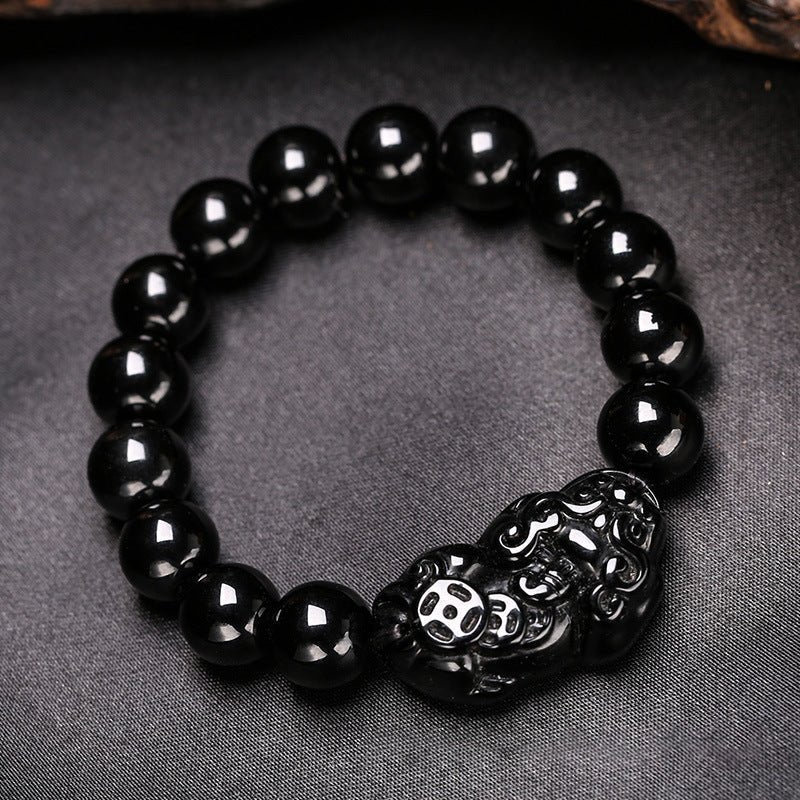 Black Obsidian Pi Yao Wealth & Protection Bracelet