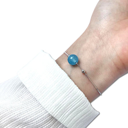Blue Chalcedony Sterling Silver Bracelet