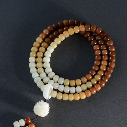 Bodhi Bracelet 108 Mala Beads Candy Gradual Change Color Lotus Bracelet