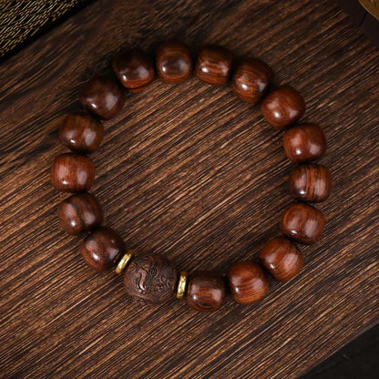 Bracelet de compassion en bois de rose naturel Buddha Stones 