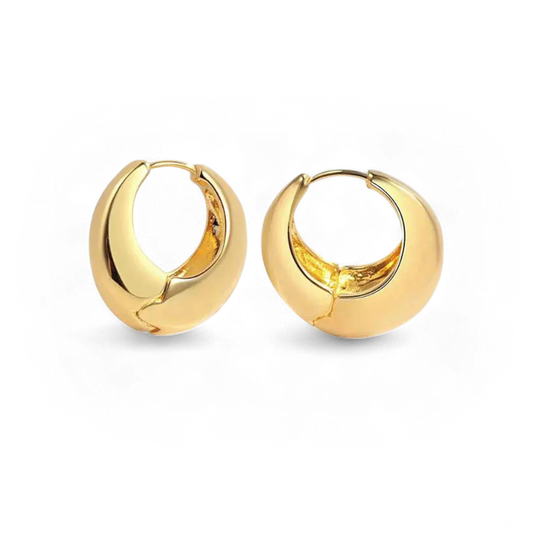 Boucles d'oreilles Huggie rondes et épaisses