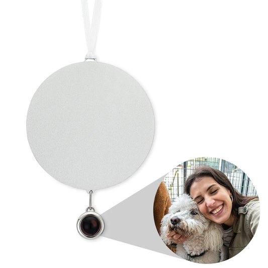 Personalisiertes Kreissymbol Foto Ornament